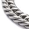 Tarnish Resistant 304 Stainless Steel Cuban Link Chain Bracelets STAS-A028-B064P-A-2