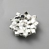 1-Hole Alloy Rhinestone Shank Buttons BUTT-WH0020-35A-2