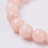 Natural Yellow Jade Beaded Stretch Bracelet BJEW-P209-06-6mm-2