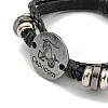 PU Imitation Leather Braided Cord Bracelets BJEW-P329-01AS-3