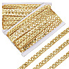 Sparkle Polyester Wavy Lace Trim Ribbon OCOR-WH0082-563B-1