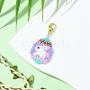 Easter Egg Glass Sead Beads Loom Pattern Pendant Decorations HJEW-MZ00133-2