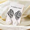 304 Stainless Steel Dangle Stud Earrings EJEW-F354-02P-1