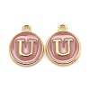 Golden Plated Alloy Enamel Charms ENAM-S118-07U-1