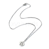 304 Stainless Steel Pendant Necklaces NJEW-B078-03P-2