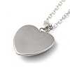 Glass Heart with Cloud Pendant Necklace NJEW-H165-01A-3
