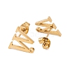 Ion Plating(IP) 304 Stainless Steel Stud Earrings FIND-Q103-01W-G-2