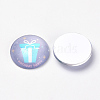 Printed Glass Flat Back Cabochons X-GGLA-Q056-015-25mm-2