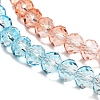 Transparent Painted Glass Beads Strands X1-DGLA-A034-T6mm-A19-4