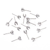 Non-Tarnish 304 Stainless Steel Stud Earring Findings X-STAS-L219-03A-P-2