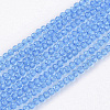 Electroplate Transparent Glass Beads Strands X-EGLA-N002-03E-1