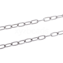 AHANDMAKER 2Pcs 2 Style 304 Stainless Steel Cable Chain STAS-GA0001-06