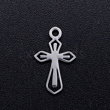 Tarnish Resistant 201 Stainless Steel Tiny Cross Charms STAS-Q201-JN308-1