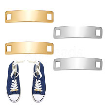Unicraftale 4Pcs 2 Colors 304 Stainless Steel Shoelace Charms STAS-UN0050-21