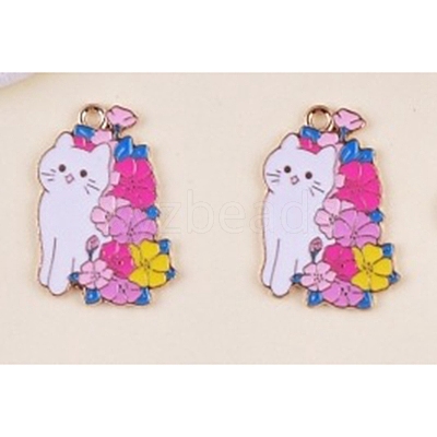 Alloy Enamel Pendants PW-WG21F84-01-1
