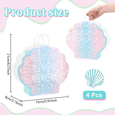 Holographic Paper Packing Bags with Handle CARB-WH0015-09-1