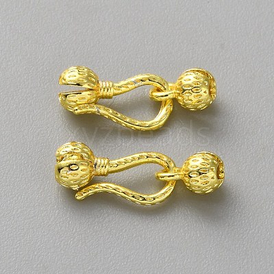 Brass Hook and S-Hook Clasps KK-WH0103-006G-02-1