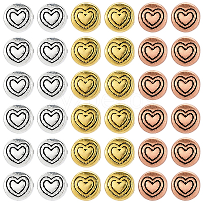 180Pcs 3 Colors Tibetan Style Alloy Beads FIND-PA0001-53-1