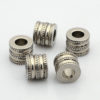Tarnish Resistant Column 304 Stainless Steel Beads STAS-N020-09-1