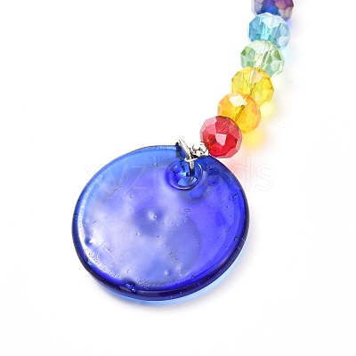 Handmade Lampwork Evil Eye Big Pendants PALLOY-JF00998-02-1
