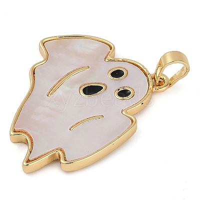 Halloween Rack Plating Brass Enamel Pendants KK-U032-10A-G-1