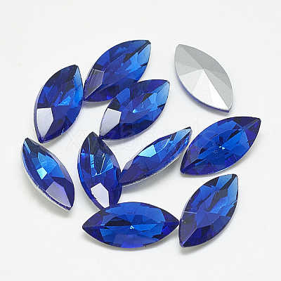 Pointed Back Glass Rhinestone Cabochons LS-RGLA-T083-7x15mm-11-1