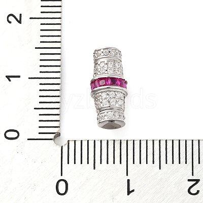 925 Sterling Silver Micro Pave Cubic Zirconia Screw Clasps STER-U005-03P-03-1