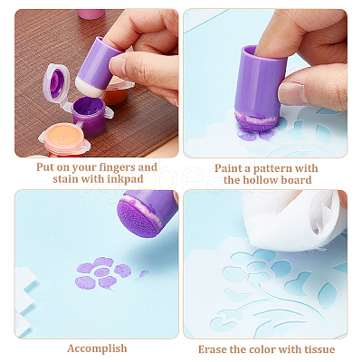 30Pcs 6 Colors Sponge Painting Tool DIY-CP0007-53-1