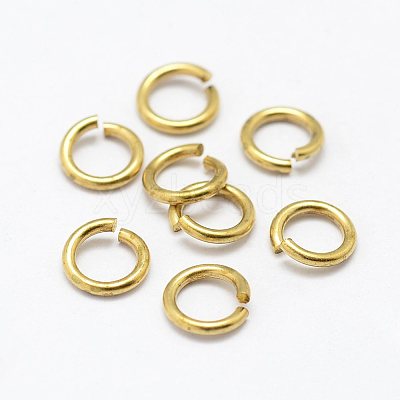 Brass Saw Cut Open Jump Rings KK-P096-08-B-1