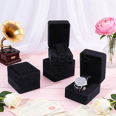 Wood & Velvet Organizer Boxes CON-WH0110-336A-1
