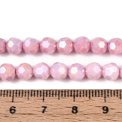 Anti-Tarnish Electroplate Glass Beads Strands X-EGLA-T021-6mm-15-04-1