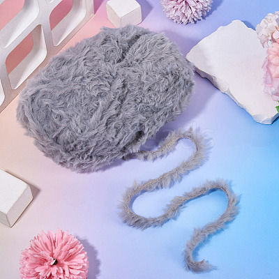 Super Bulky Faux Mink Fur Polyester Yarn YCOR-TAC0001-02D-1