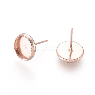 304 Stainless Steel Stud Earring Settings STAS-K131-B-01RG-1