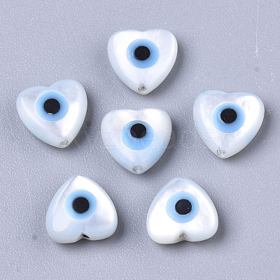 Natural White Shell Mother of Pearl Shell Beads SSHEL-N034-52-1