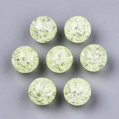 Transparent Crackle Acrylic Round Beads Strands CCG-R002-12mm-07-1