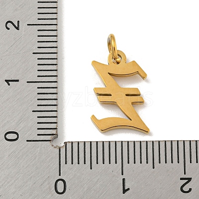 Ion Plating(IP) 304 Stainless Steel Charms STAS-I010-01G-Z-1