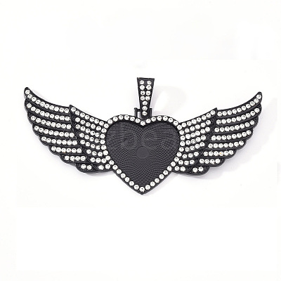 Alloy Pendant Cabochon Settings LS-PALLOY-S107-001EB-RS-1