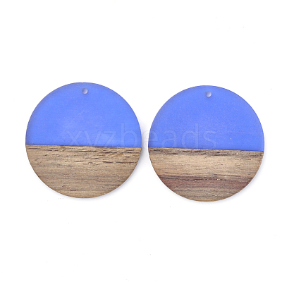 Resin & Walnut Wood Pendants RESI-T023-10B-1