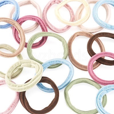 4 Sets 4 Colors Polyester Elastic Hair Accessories OHAR-TA0001-21-1