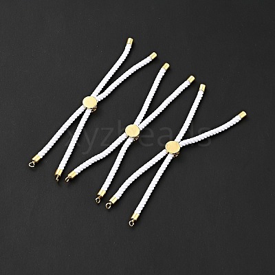 Half Finished Twisted Milan Rope Slider Bracelets FIND-G032-01G-20-1
