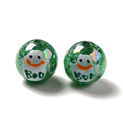 AB Color Transparent Crackle Acrylic Round Beads LS-OACR-A013-03E-1