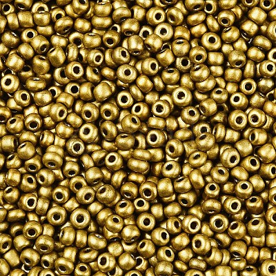 6/0 Baking Paint Glass Round Seed Beads SEED-S036-01C-06-1