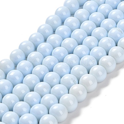 Painted Glass Bead Strands X-DGLA-S071-8mm-B15-1