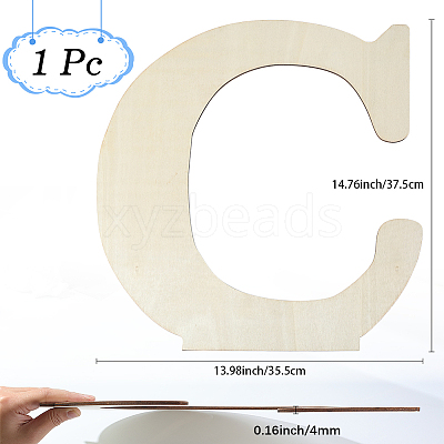 Letter Unfinished MDF Sheets WOOD-WH20012-008C-1