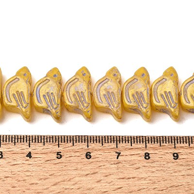 Painted Glass Beads Strands GLAA-Z021-19H-1