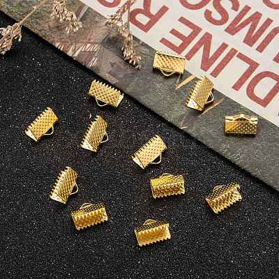 Iron Ribbon Crimp Ends LS-X-E143Y-G-1