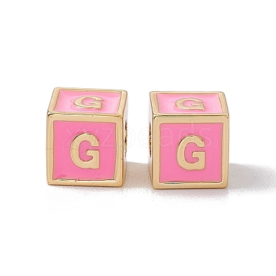 Rack Plating Brass Enamel Beads KK-B060-04G-05G-1