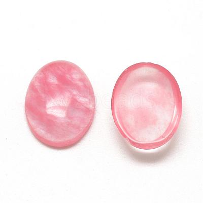 Watermelon Stone Glass Cabochons G-R415-14x10-40-1
