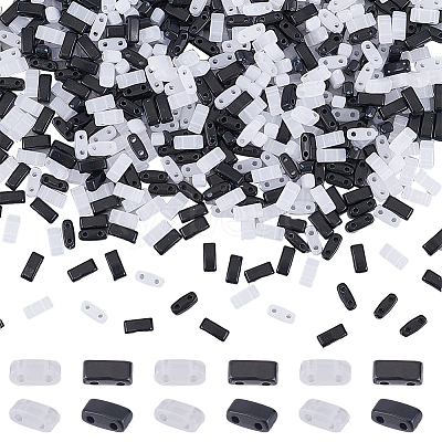 600Pcs 2 Colors Opaque Acrylic Slide Charms OACR-SC0001-40-1