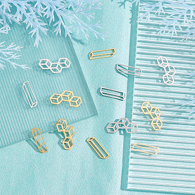 24Pcs 4 Style 201 Stainless Steel Filigree Joiners Links STAS-DC0008-64-1